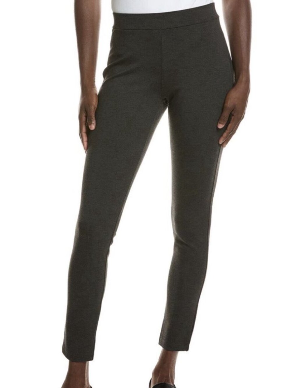 Theory Shawn C2 Luxe Ponte Leggings Pants Womens XL Gray Pull On Crop Ankle EUC